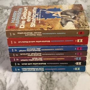 7 books German language Stahlratte  Harry Harrison Volumes 1 to 7 paperback